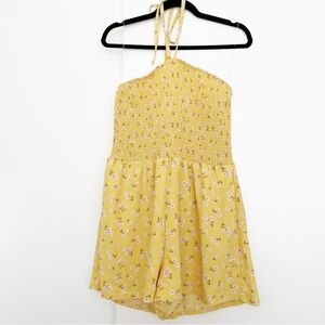 NWT Lily Rose Yellow Floral Romper XL